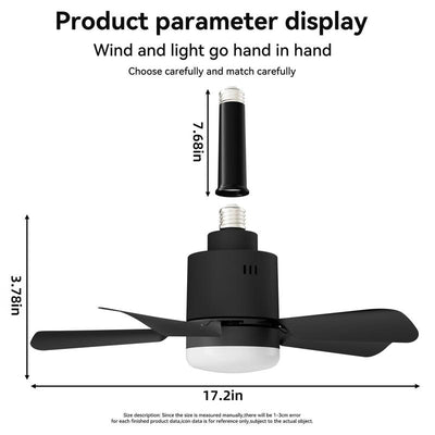 Ventilador de Techo con Rosca para Casquillo y Mando