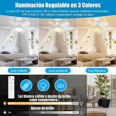 Lámpara Ventilador de Techo