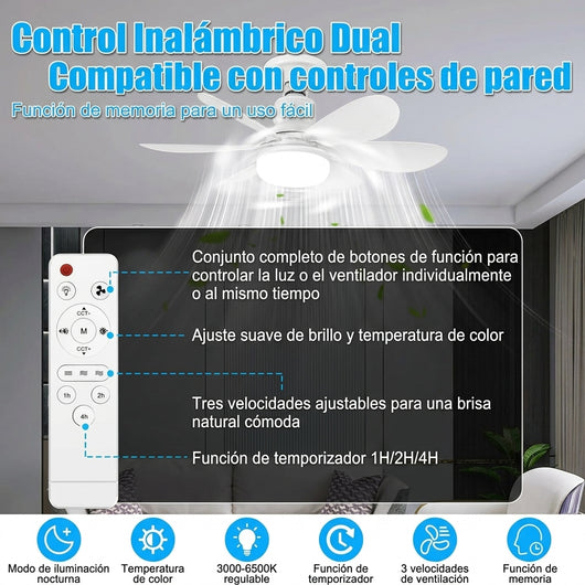 Lámpara Ventilador de Techo