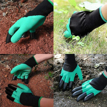 Guantes con garras para cavar