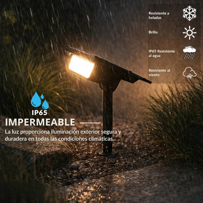 Lámpara solar de jardín elegante e impermeable