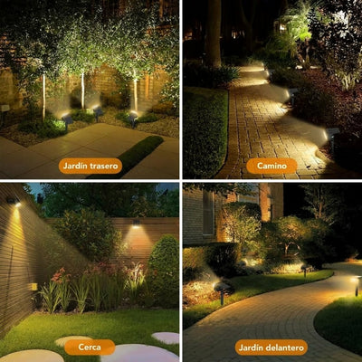 Lámpara solar de jardín elegante e impermeable
